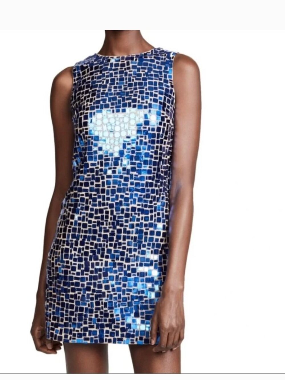 Alice + Olivia blue sequin dress